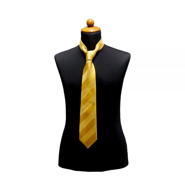 cravatta gialla a righe
