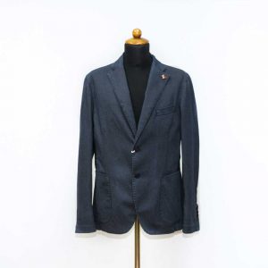 giacca sportiva blu denim